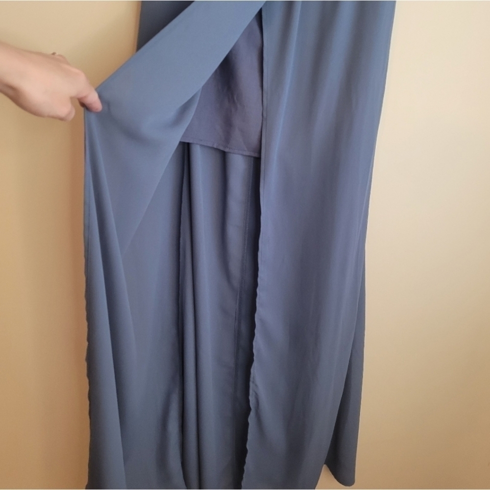 TOBI Krystal Light Blue Strapless Maxi Dress Size Small - Picture 7 of 11